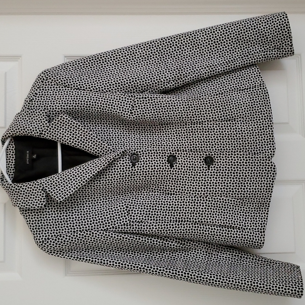 Jones Wear Women's Black and White Blazer Coat Jacket Size 10